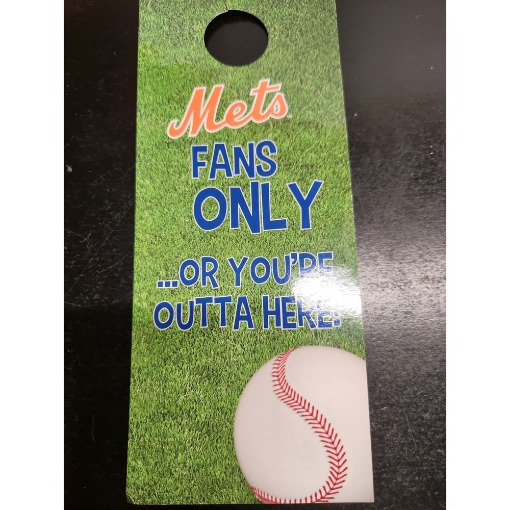 New York Mets Kids Club Member Door Hanger Mr Met Baseball Room Decor MLB